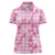 Alaka Aloha Hawaii Women Polo Shirt Plumeria Lei With Palaka Motif - Polynesian Pride