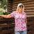 Alaka Aloha Hawaii Women Polo Shirt Plumeria Lei With Palaka Motif - Polynesian Pride