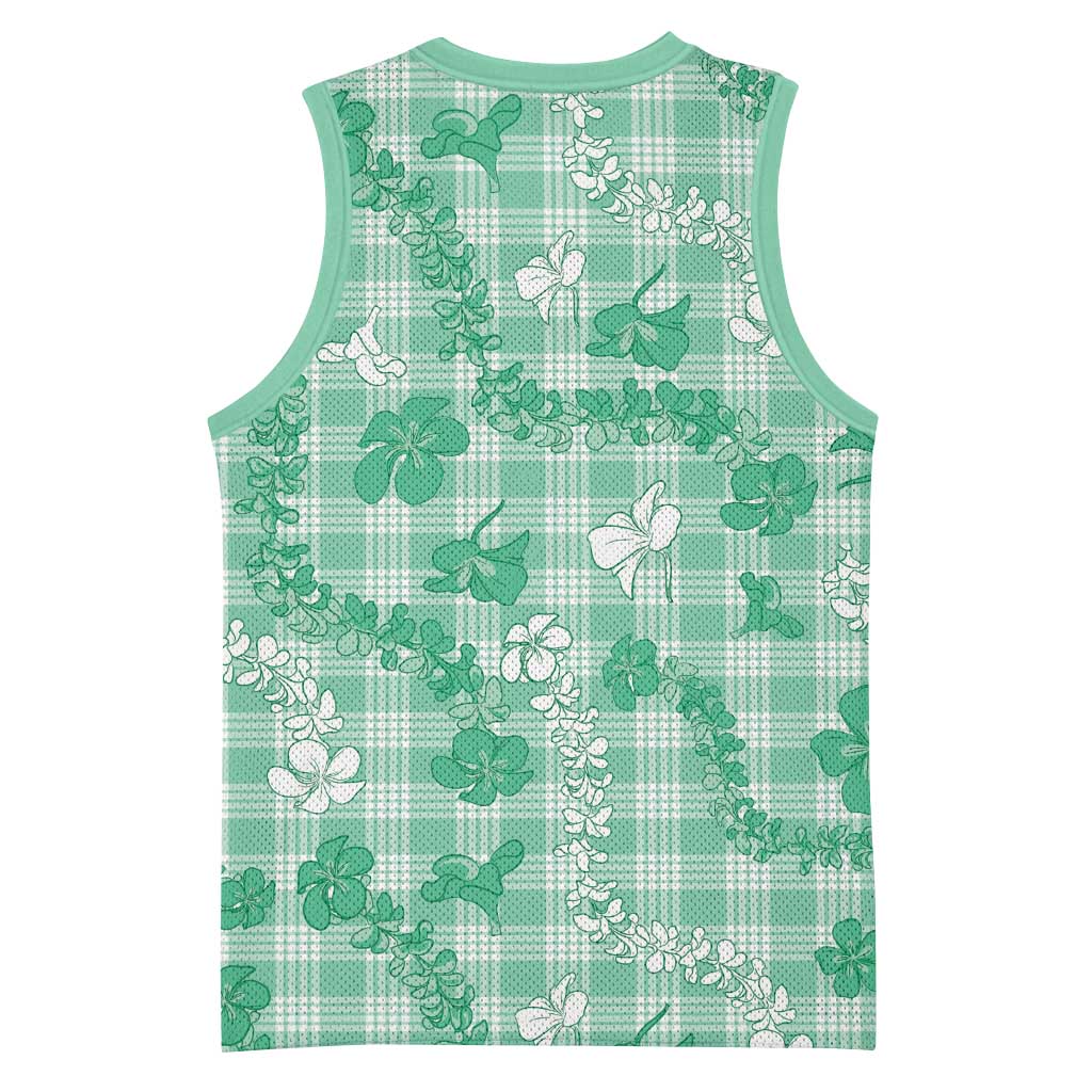 Omaomao Aloha Hawaii Basketball Jersey Plumeria Lei With Palaka Motif - Polynesian Pride