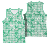 Omaomao Aloha Hawaii Basketball Jersey Plumeria Lei With Palaka Motif - Polynesian Pride