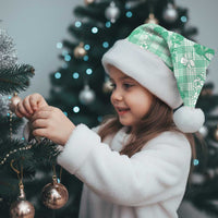 Omaomao Aloha Hawaii Christmas Santa Hat Plumeria Lei With Palaka Motif - Polynesian Pride