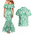 Omaomao Aloha Hawaii Couples Matching Mermaid Dress and Hawaiian Shirt Plumeria Lei With Palaka Motif - Polynesian Pride