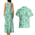 Omaomao Aloha Hawaii Couples Matching Tank Maxi Dress and Hawaiian Shirt Plumeria Lei With Palaka Motif - Polynesian Pride