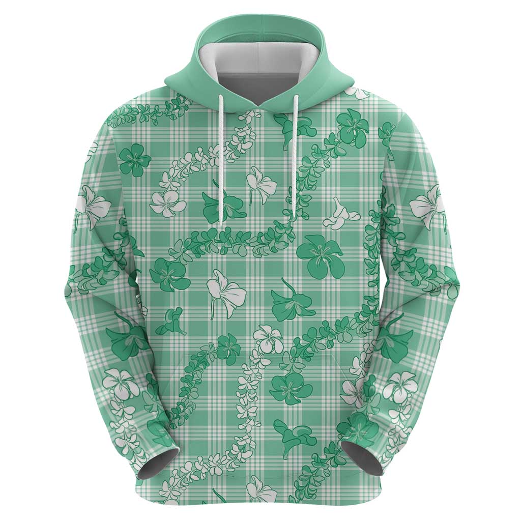Omaomao Aloha Hawaii Hoodie Plumeria Lei With Palaka Motif - Polynesian Pride