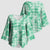 Omaomao Aloha Hawaii Kimono Sleeve Blouse Plumeria Lei With Palaka Motif - Polynesian Pride