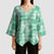 Omaomao Aloha Hawaii Kimono Sleeve Blouse Plumeria Lei With Palaka Motif - Polynesian Pride