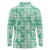Omaomao Aloha Hawaii Long Sleeve Polo Shirt Plumeria Lei With Palaka Motif - Polynesian Pride