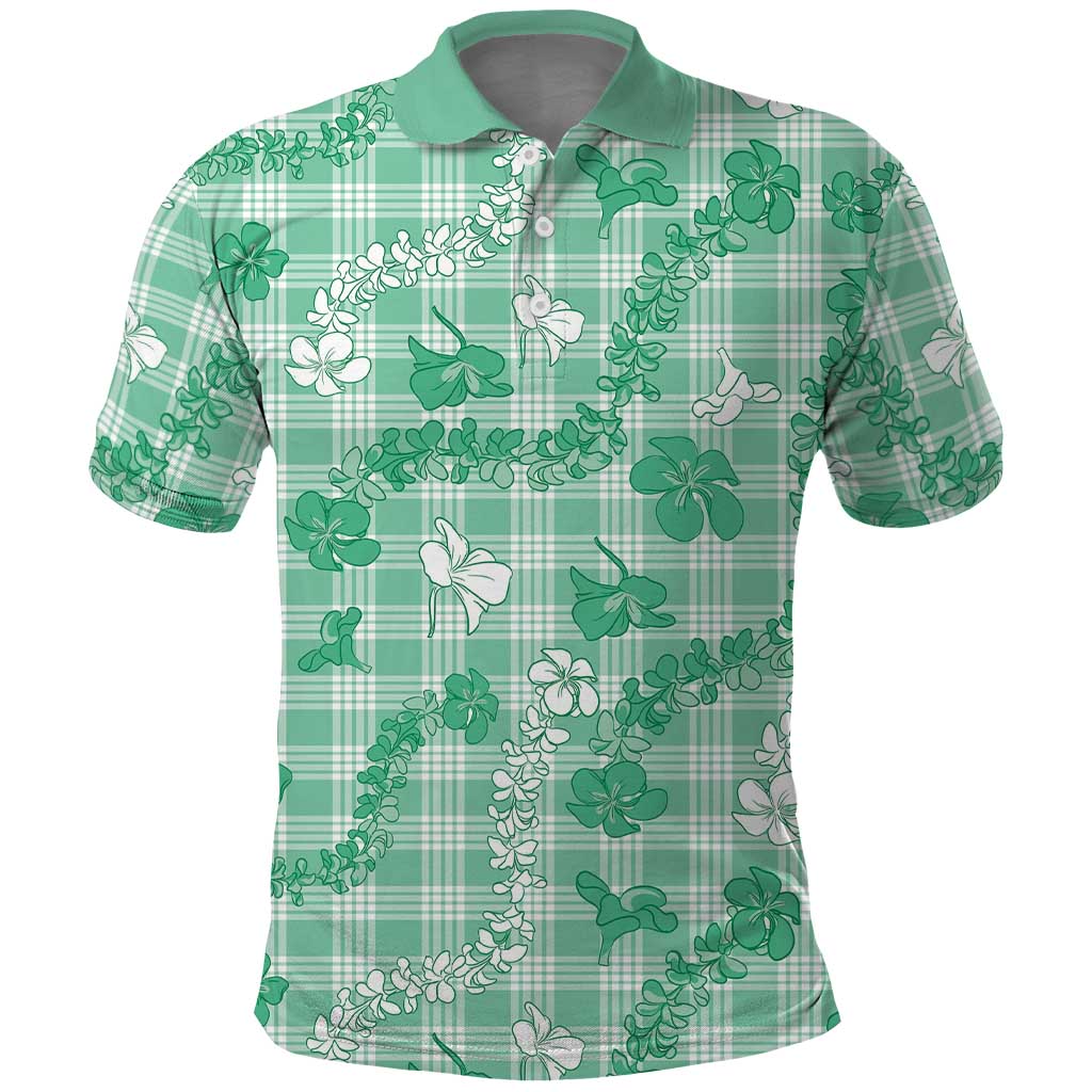 Omaomao Aloha Hawaii Polo Shirt Plumeria Lei With Palaka Motif - Polynesian Pride