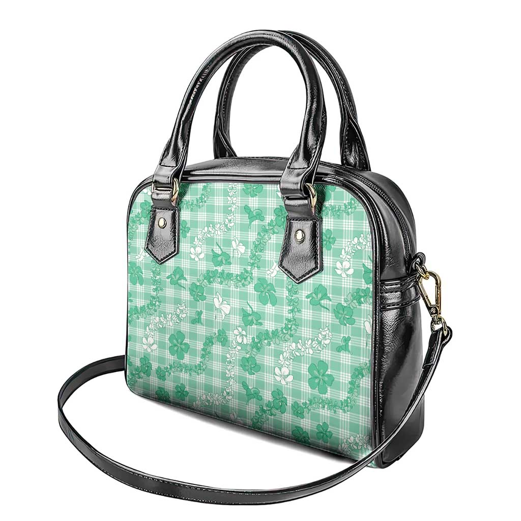 Omaomao Aloha Hawaii Shoulder Handbag Plumeria Lei With Palaka Motif - Polynesian Pride