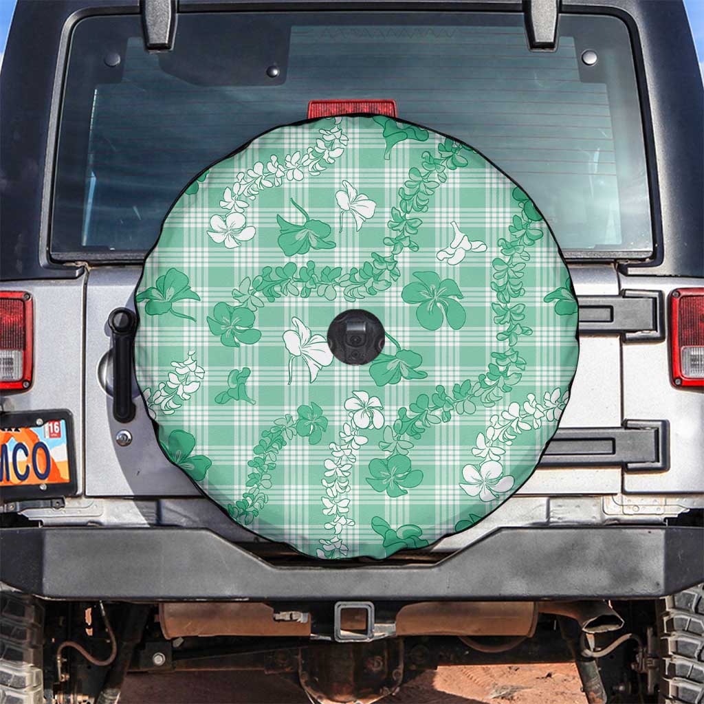 Omaomao Aloha Hawaii Spare Tire Cover Plumeria Lei With Palaka Motif - Polynesian Pride