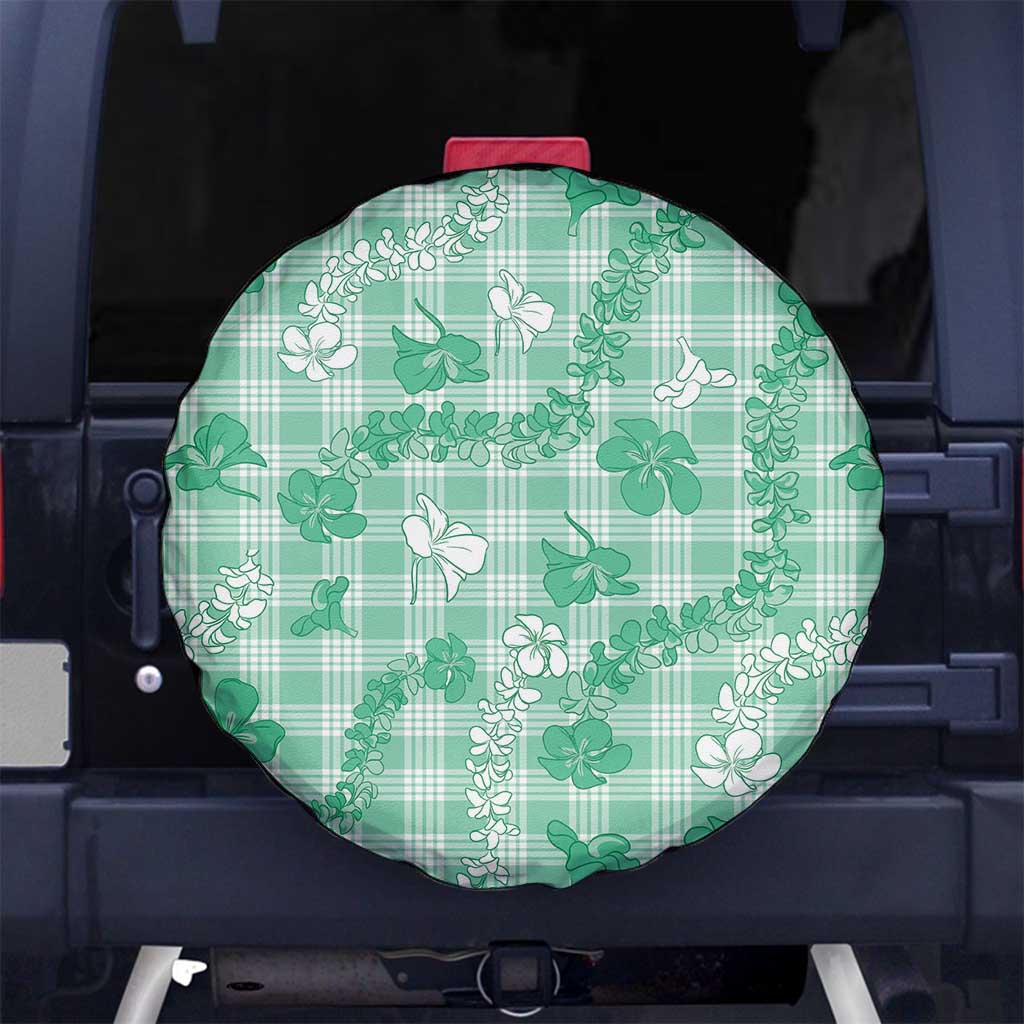 Omaomao Aloha Hawaii Spare Tire Cover Plumeria Lei With Palaka Motif - Polynesian Pride