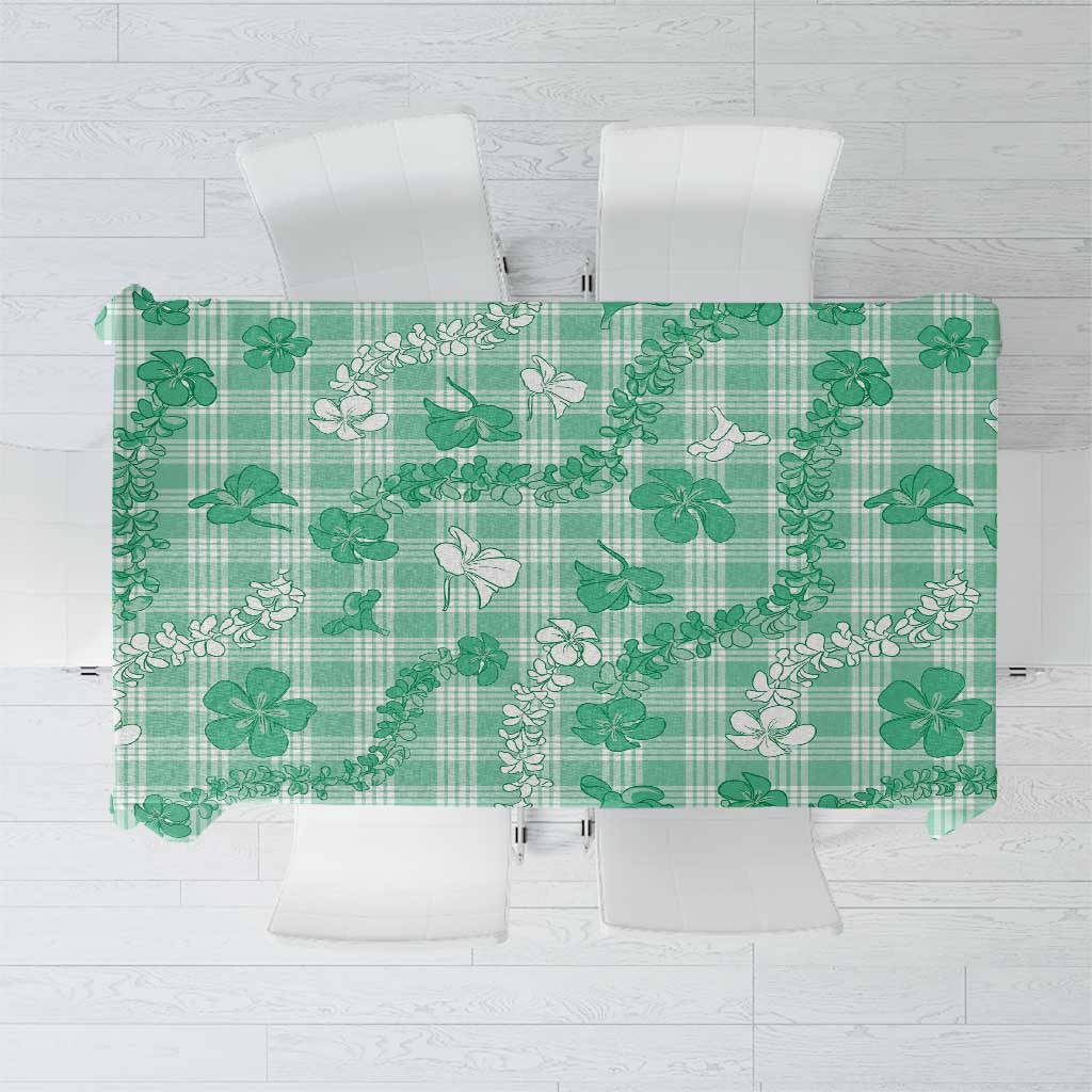 Omaomao Aloha Hawaii Tablecloth Plumeria Lei With Palaka Motif - Polynesian Pride