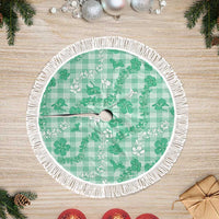 Omaomao Aloha Hawaii Tree Skirt Plumeria Lei With Palaka Motif - Polynesian Pride