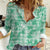 Omaomao Aloha Hawaii Women Casual Shirt Plumeria Lei With Palaka Motif - Polynesian Pride