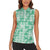 Omaomao Aloha Hawaii Women Sleeveless Polo Shirt Plumeria Lei With Palaka Motif - Polynesian Pride