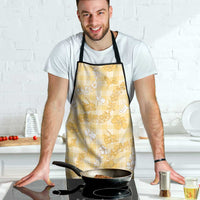 Melemele Aloha Hawaii Apron Plumeria Lei With Palaka Motif - Polynesian Pride