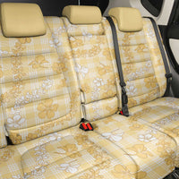 Melemele Aloha Hawaii Back Car Seat Cover Plumeria Lei With Palaka Motif LT14 - Polynesian Pride