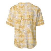 Melemele Aloha Hawaii Baseball Jersey Plumeria Lei With Palaka Motif - Polynesian Pride