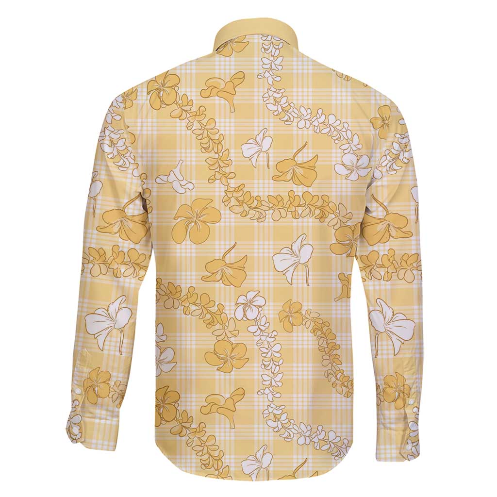 Melemele Aloha Hawaii Family Matching Puletasi and Hawaiian Shirt Plumeria Lei With Palaka Motif - Polynesian Pride