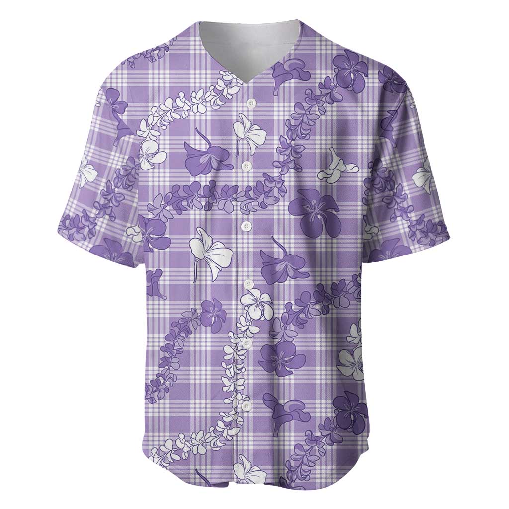 Poni Aloha Hawaii Baseball Jersey Plumeria Lei With Palaka Motif - Polynesian Pride