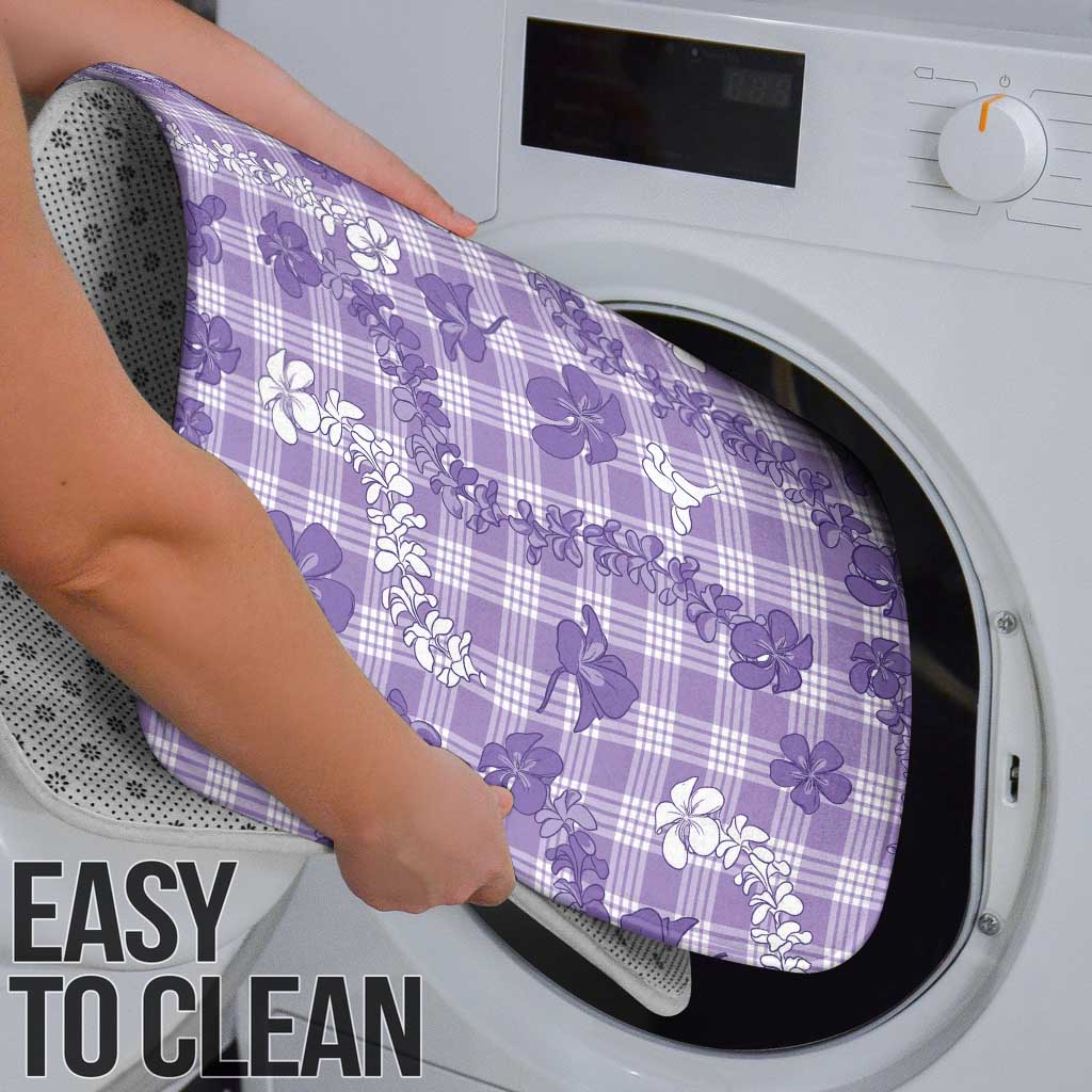 Poni Aloha Hawaii Bathroom Set Plumeria Lei With Palaka Motif - Polynesian Pride