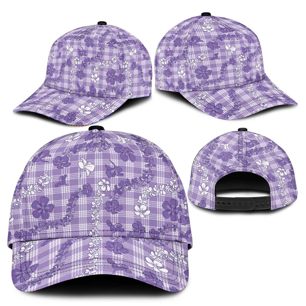 Poni Aloha Hawaii Classic Cap Plumeria Lei With Palaka Motif - Polynesian Pride