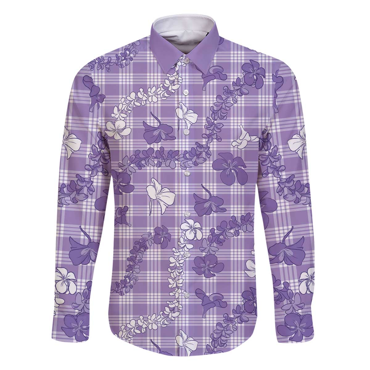 Poni Aloha Hawaii Family Matching Off The Shoulder Long Sleeve Dress and Hawaiian Shirt Plumeria Lei With Palaka Motif - Polynesian Pride