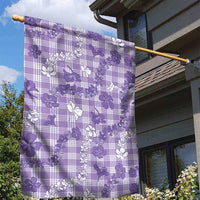 Poni Aloha Hawaii Garden Flag Plumeria Lei With Palaka Motif - Polynesian Pride