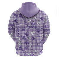 Poni Aloha Hawaii Hoodie Plumeria Lei With Palaka Motif - Polynesian Pride