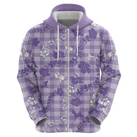 Poni Aloha Hawaii Hoodie Plumeria Lei With Palaka Motif - Polynesian Pride