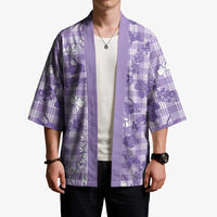 Poni Aloha Hawaii Kimono Plumeria Lei With Palaka Motif - Polynesian Pride