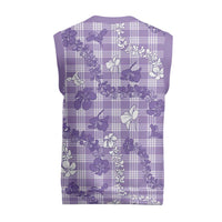 Poni Aloha Hawaii Christmas Knitted V-Neck Vest Plumeria Lei With Palaka Motif - Polynesian Pride