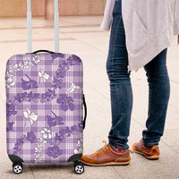Poni Aloha Hawaii Luggage Cover Plumeria Lei With Palaka Motif - Polynesian Pride