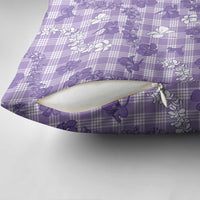 Poni Aloha Hawaii Pillow Cover Plumeria Lei With Palaka Motif LT14 - Polynesian Pride