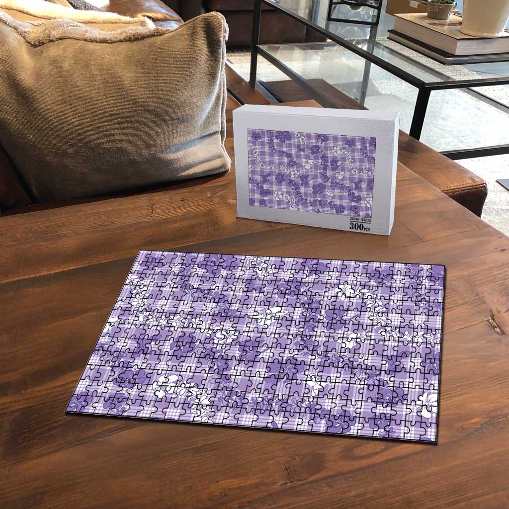 Poni Aloha Hawaii Puzzle Plumeria Lei With Palaka Motif - Polynesian Pride