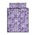 Poni Aloha Hawaii Quilt Bed Set Plumeria Lei With Palaka Motif - Polynesian Pride