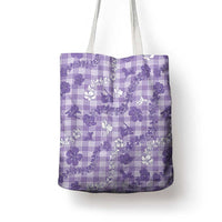 Poni Aloha Hawaii Tote Bag Plumeria Lei With Palaka Motif - Polynesian Pride