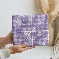 Poni Aloha Hawaii Wrapping Paper Plumeria Lei With Palaka Motif - Polynesian Pride