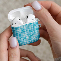 Polu Aloha Hawaii AirPods Case Plumeria Lei With Palaka Motif - Polynesian Pride