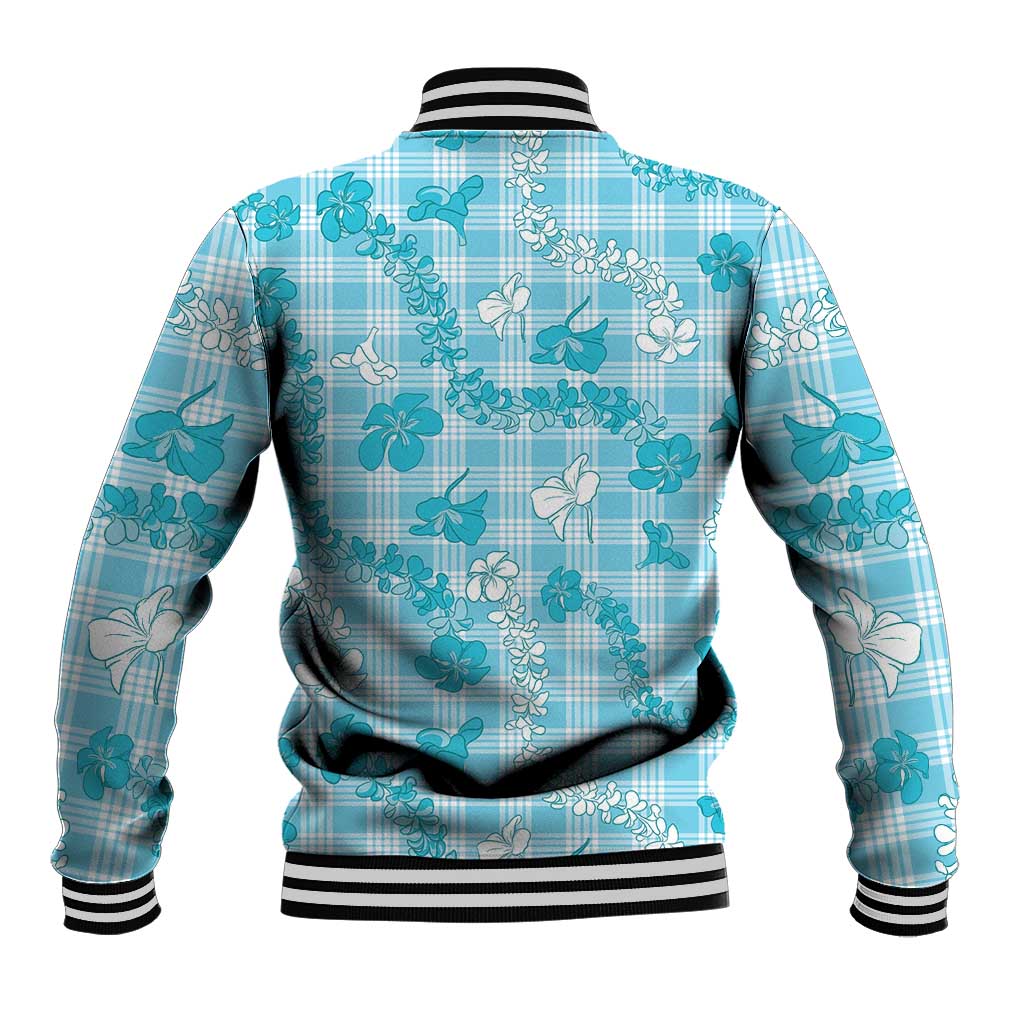 Polu Aloha Hawaii Baseball Jacket Plumeria Lei With Palaka Motif - Polynesian Pride