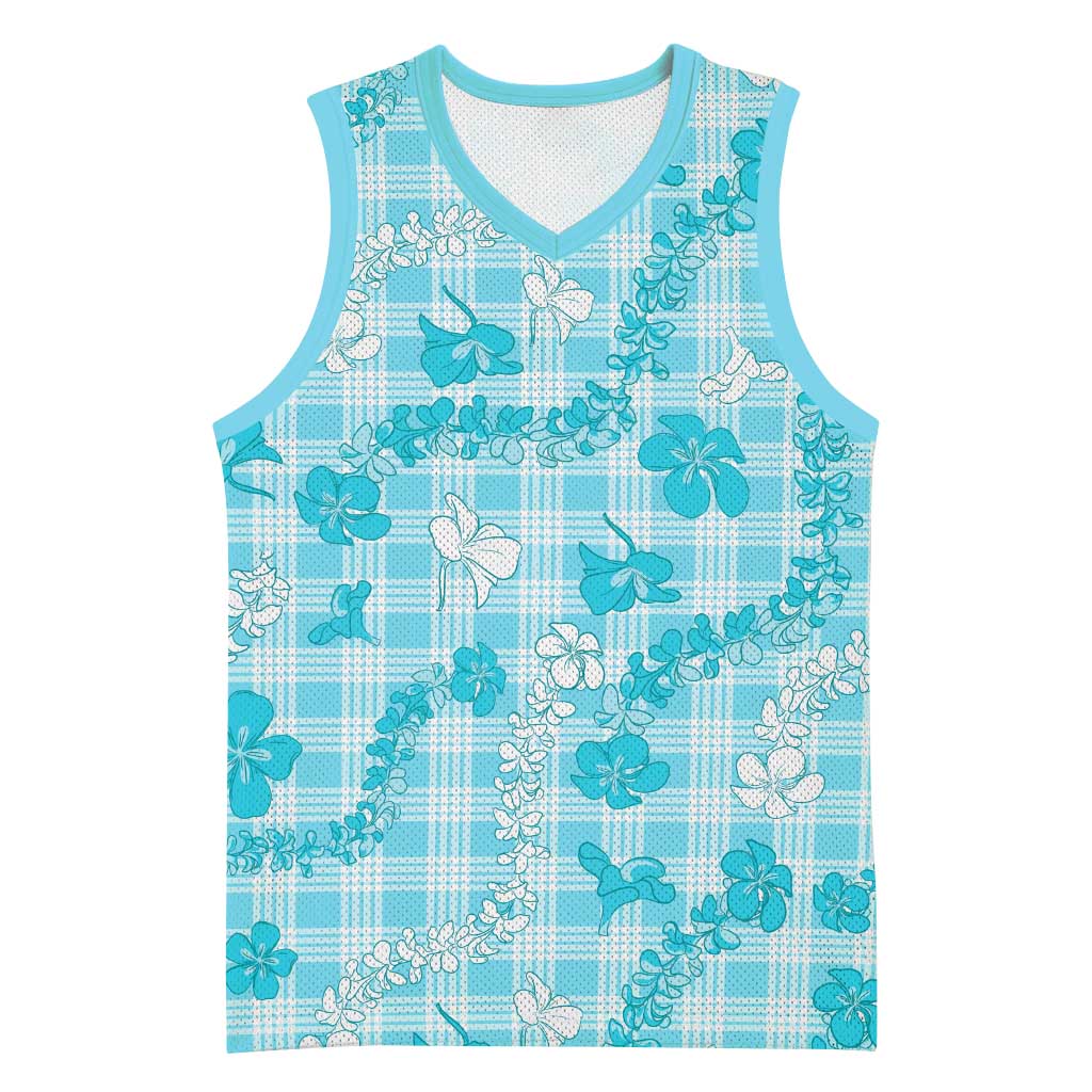 Polu Aloha Hawaii Basketball Jersey Plumeria Lei With Palaka Motif - Polynesian Pride