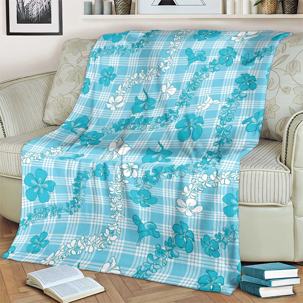 Polu Aloha Hawaii Blanket Plumeria Lei With Palaka Motif - Polynesian Pride