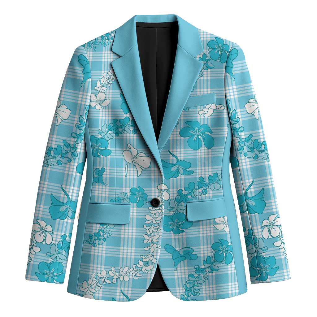 Polu Aloha Hawaii Blazer Plumeria Lei With Palaka Motif - Polynesian Pride