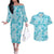 Polu Aloha Hawaii Couples Matching Off The Shoulder Long Sleeve Dress and Hawaiian Shirt Plumeria Lei With Palaka Motif - Polynesian Pride