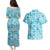 Polu Aloha Hawaii Couples Matching Puletasi and Hawaiian Shirt Plumeria Lei With Palaka Motif - Polynesian Pride
