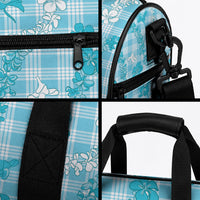 Polu Aloha Hawaii Duffle Bag Plumeria Lei With Palaka Motif