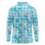 Polu Aloha Hawaii Long Sleeve Polo Shirt Plumeria Lei With Palaka Motif - Polynesian Pride