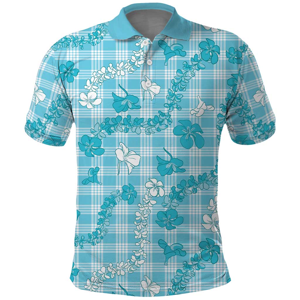 Polu Aloha Hawaii Polo Shirt Plumeria Lei With Palaka Motif - Polynesian Pride