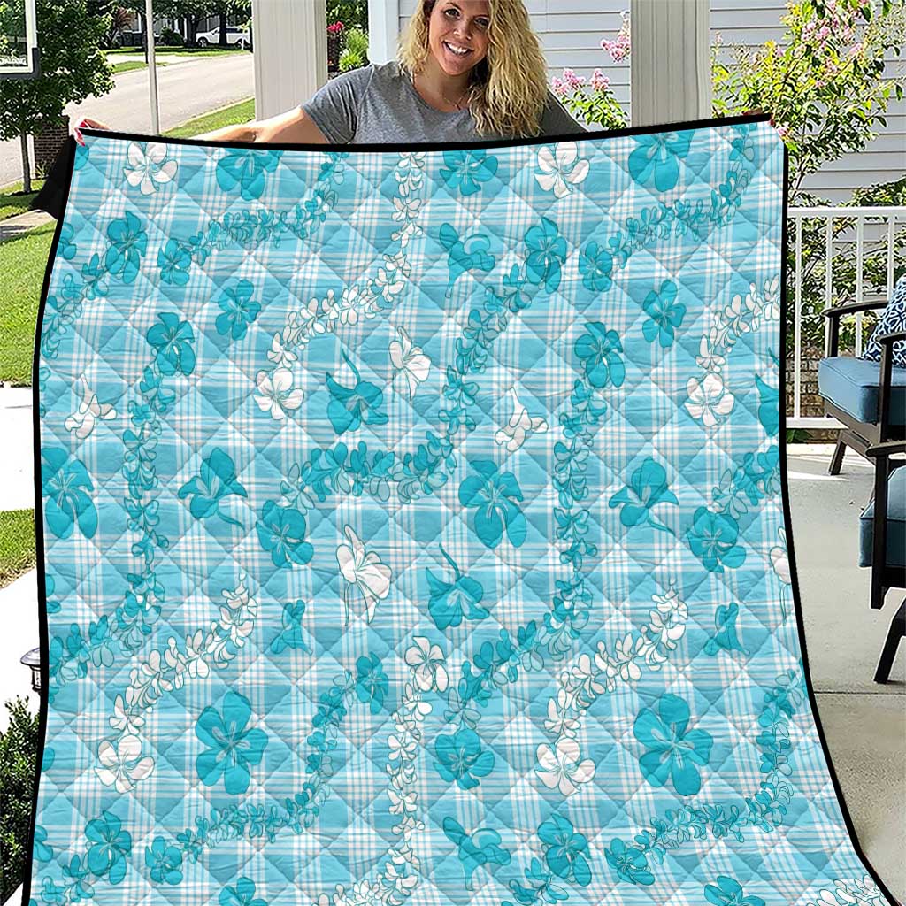 Polu Aloha Hawaii Quilt Plumeria Lei With Palaka Motif - Polynesian Pride