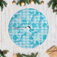 Polu Aloha Hawaii Tree Skirt Plumeria Lei With Palaka Motif - Polynesian Pride
